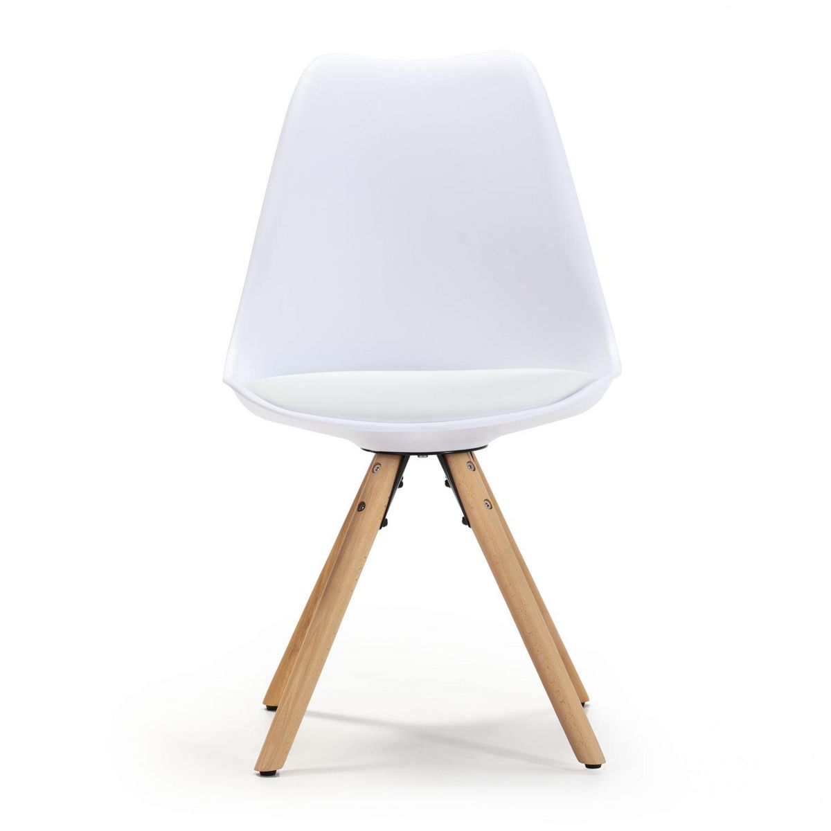 VS VENTA-STOCK Set de 2 chaises Salle à Manger Jeff Style Nordique Blanc, 54 cm x 49 cm x 84 cm