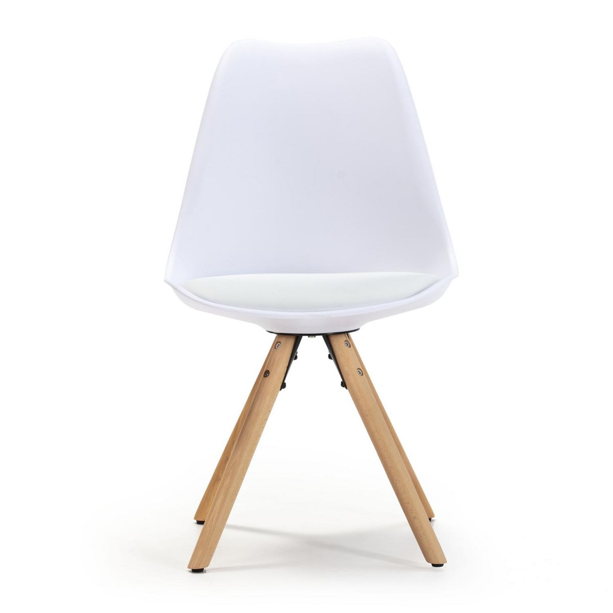 VS VENTA-STOCK Set de 2 chaises Salle à Manger Jeff Style Nordique Blanc, 54 cm x 49 cm x 84 cm