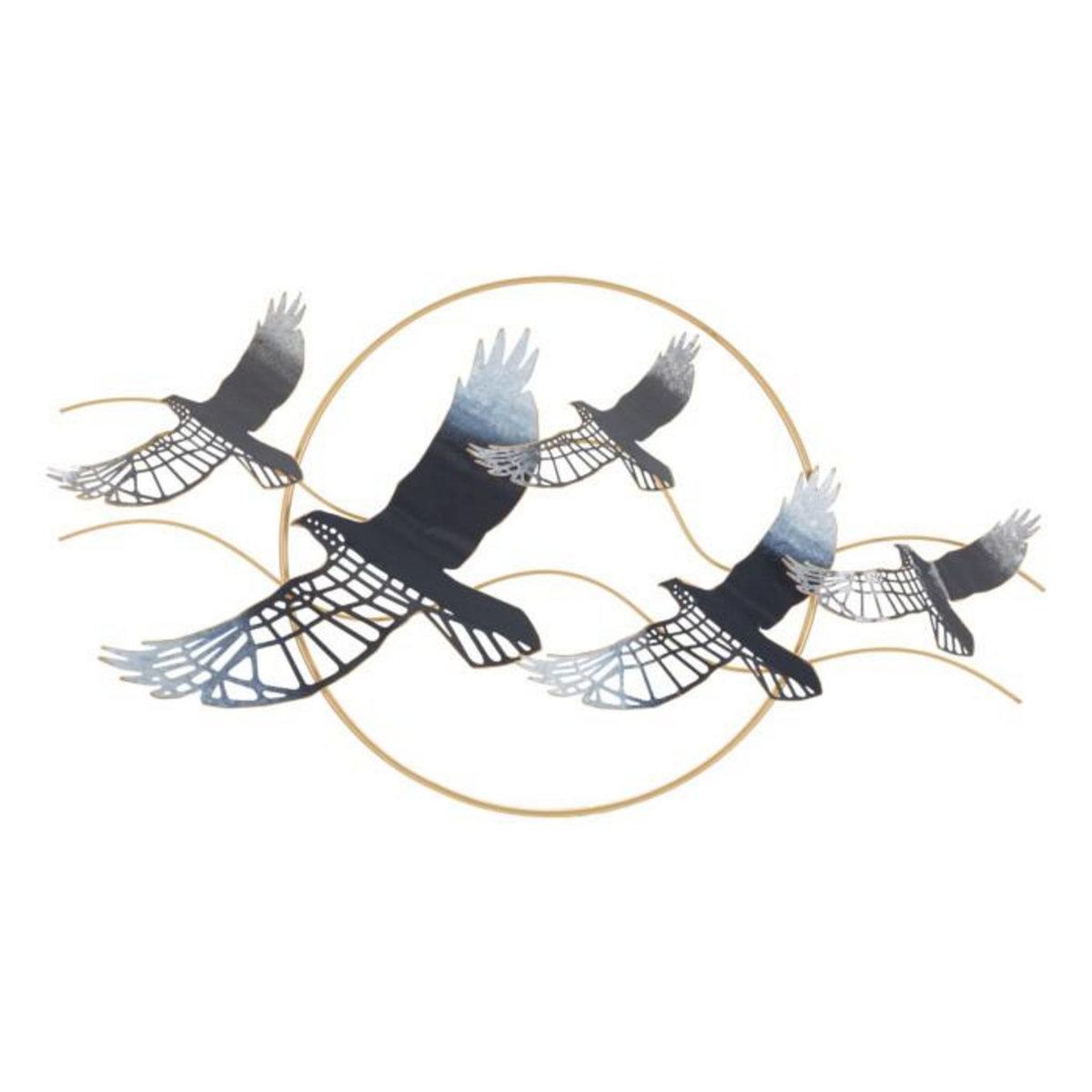 Paris Prix Décoration Murale Encadrée en Métal  Oiseaux  91cm Multicolore