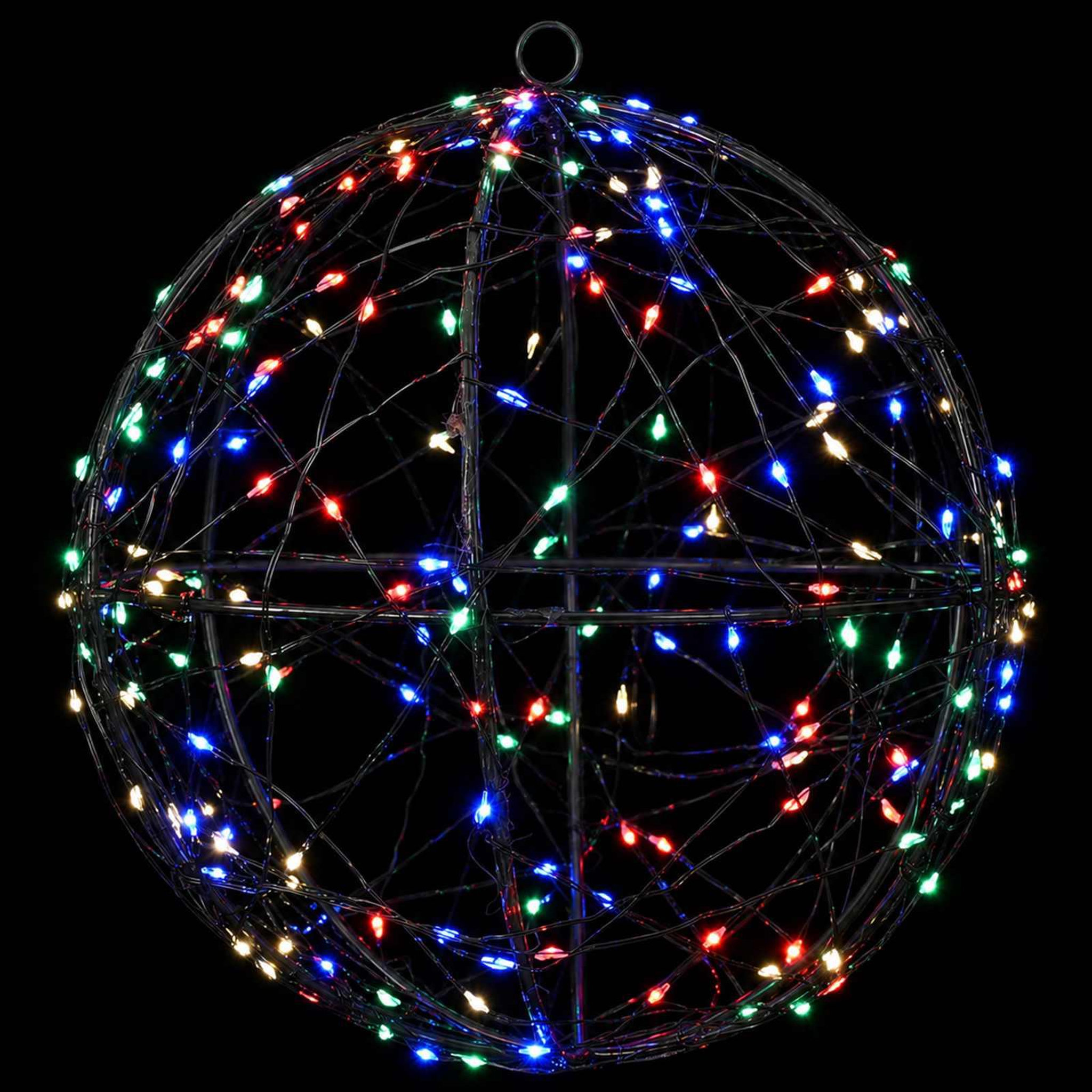 Voir la diapositive 6 : VIDAXL Lumiere de finial de Noël 2 pc 400 LED Multicolore Ø 20 x 22 cm
