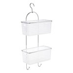 FIVE Support de Douche  2 Paniers  Blanc
