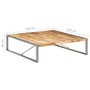 Voir la diapositive 6 : VIDAXL Table basse 140x140x40 cm Bois de manguier brut