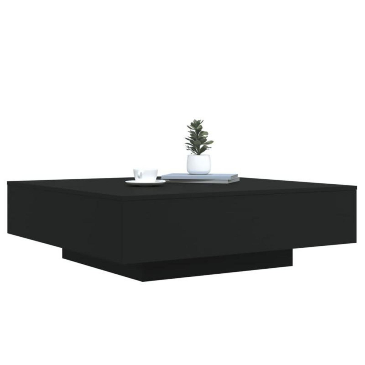 VIDAXL Table basse noir 100x100x31 cm bois d ingénierie