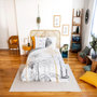 Voir la diapositive 3 : Home collection Parure Housse De Couette 3pcs 240x220 100% Coton Bci Adouci 57 Fils Mig - Soli