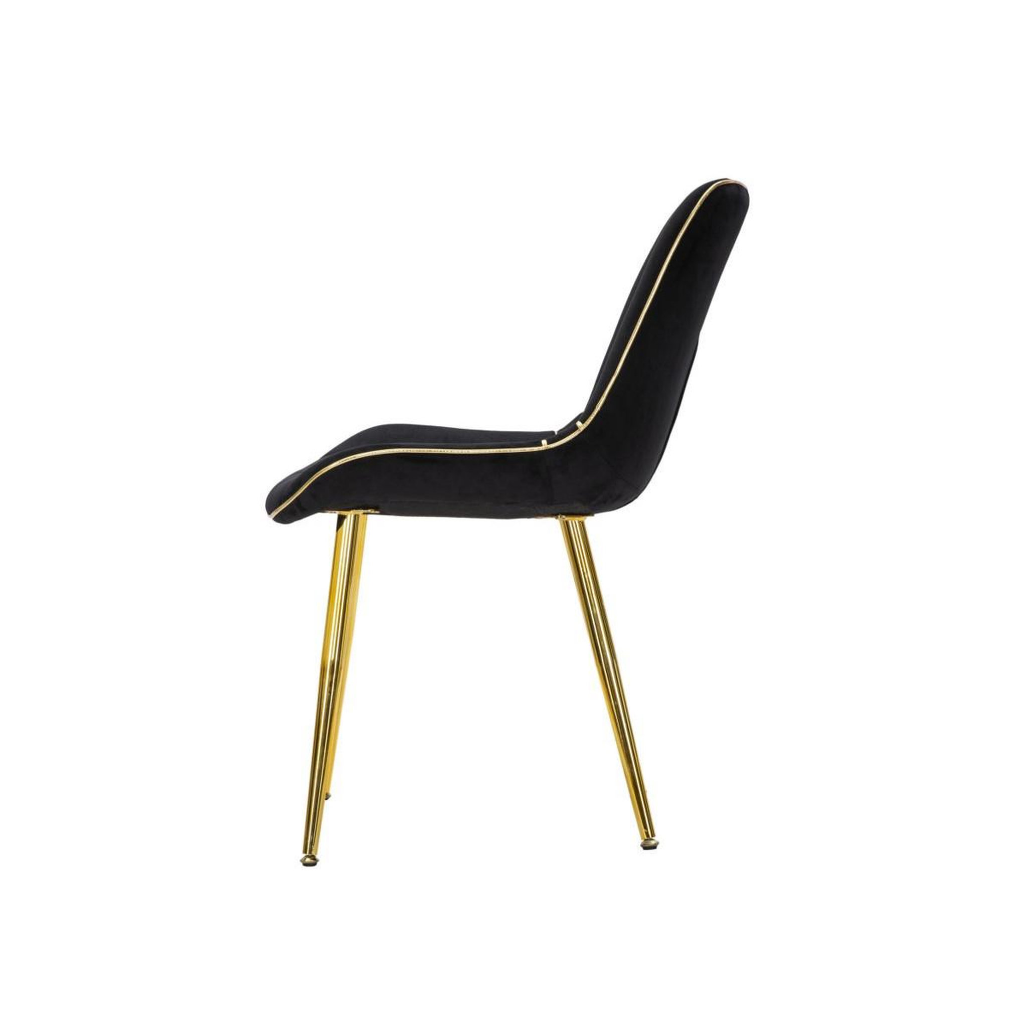 Voir la diapositive 4 : Paris Prix Lot de 2 chaises en tissu  paris  79cm noir & or