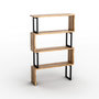Voir la diapositive 4 : Habitat et Jardin Bibliothèque en bois  Ceylan  - 80 x 22 x 128 cm - Noyer