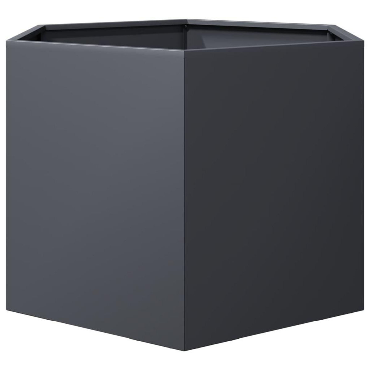 VIDAXL Jardiniere anthracite hexagone 69x60x45 cm acier