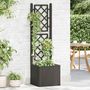 Voir la diapositive 3 : VIDAXL Lit sureleve de jardin treillis systeme d'arrosage Anthracite