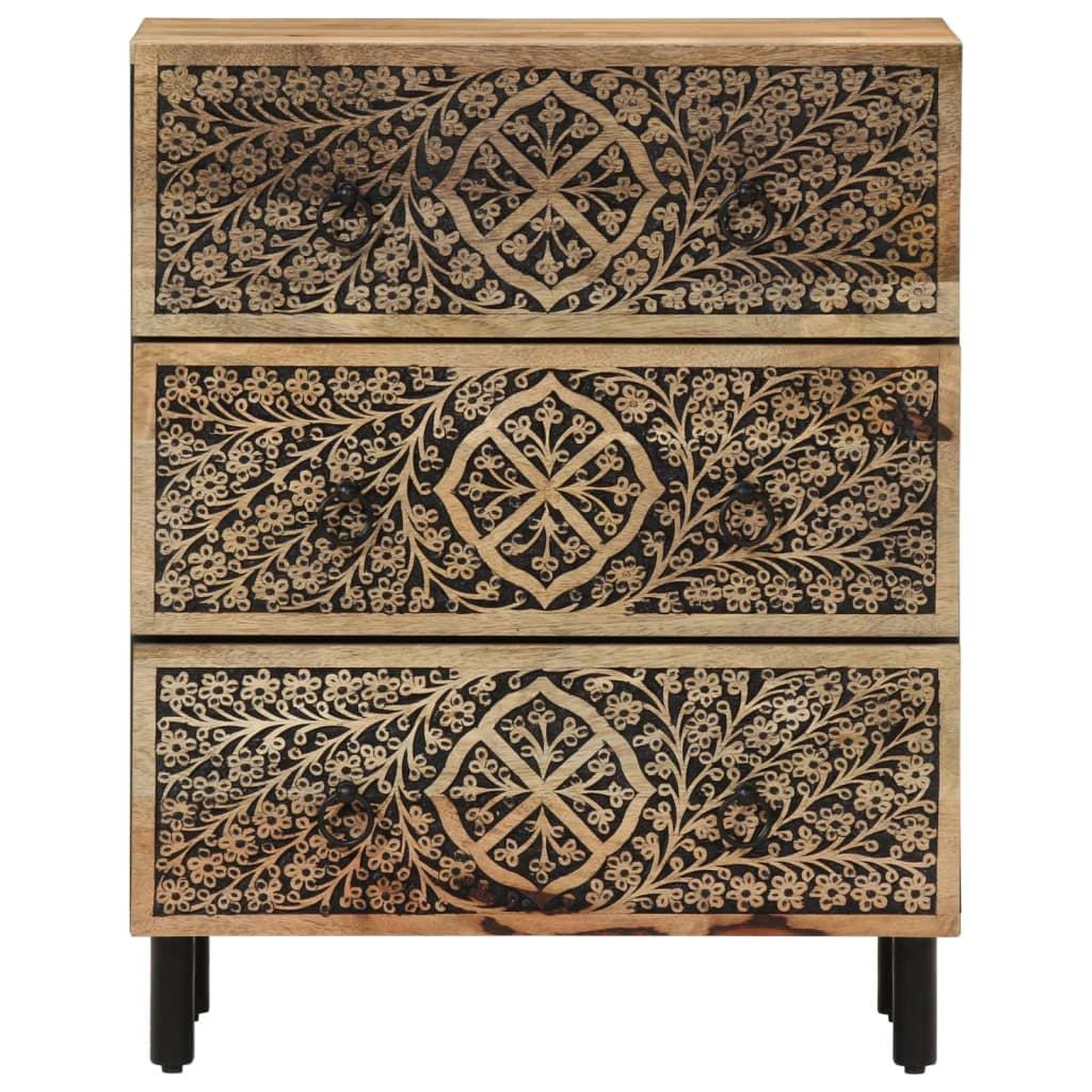 Voir la diapositive 5 : VIDAXL Armoire laterale 60x33x75 cm bois massif de manguier