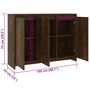 Voir la diapositive 6 : VIDAXL Buffet Chene fume 102x33x75 cm Bois d'ingenierie