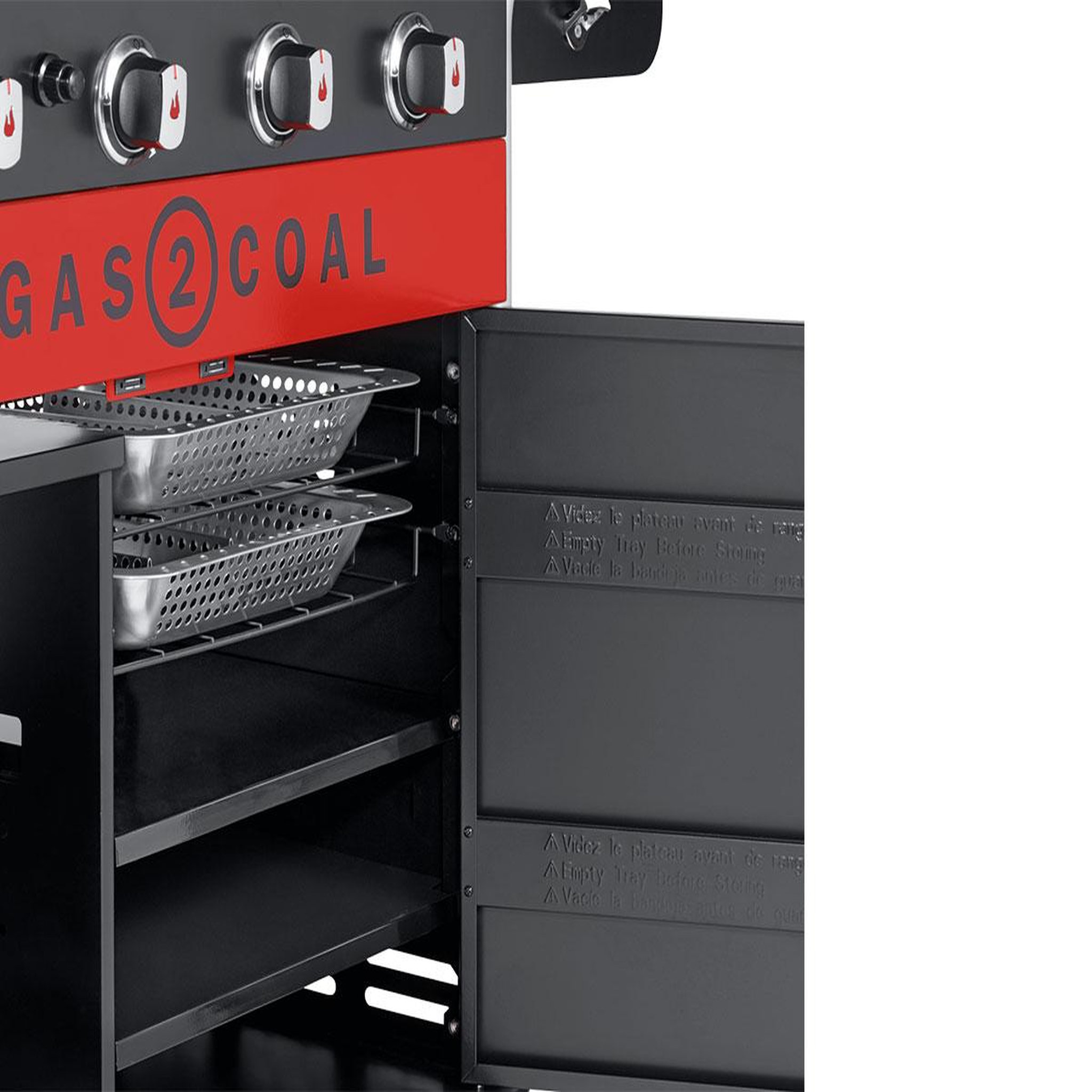 CHAR-BROIL 2 tablettes intérieures pour barbecues gas2coal 2.0 4 brûleurs - char-broil