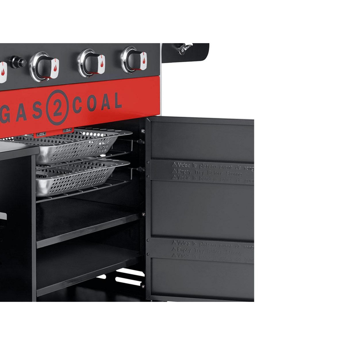 CHAR-BROIL 2 Tablettes intérieures pour barbecues Gas2Coal 2.0 4 brûleurs - Char-Broil