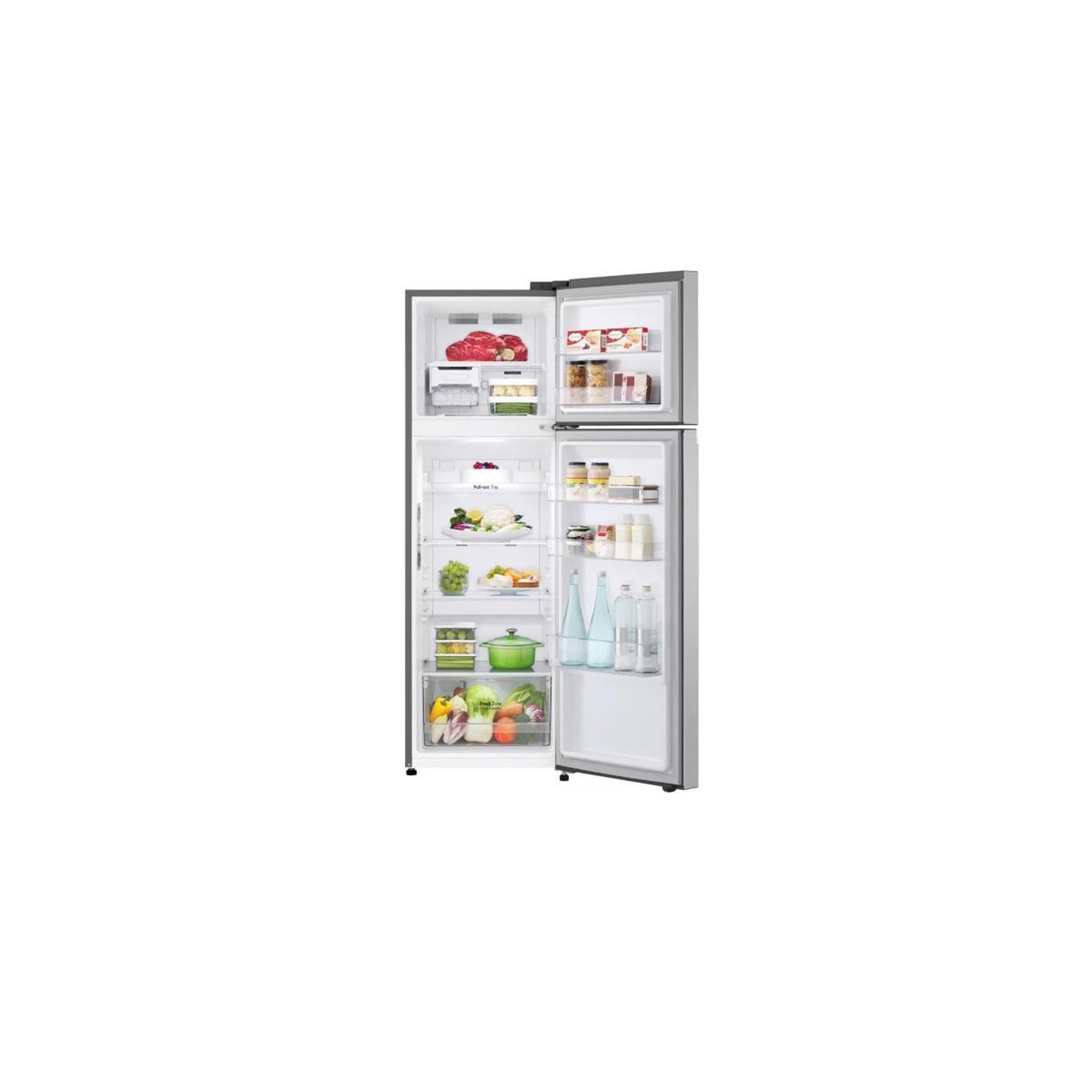 Voir la diapositive 4 : LG Réfrigérateur combiné 55.5cm 266l nofrost silver - gtbv20pygkd