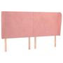 Voir la diapositive 2 : VIDAXL Tete de lit avec oreilles Rose 203x23x118/128 cm Velours