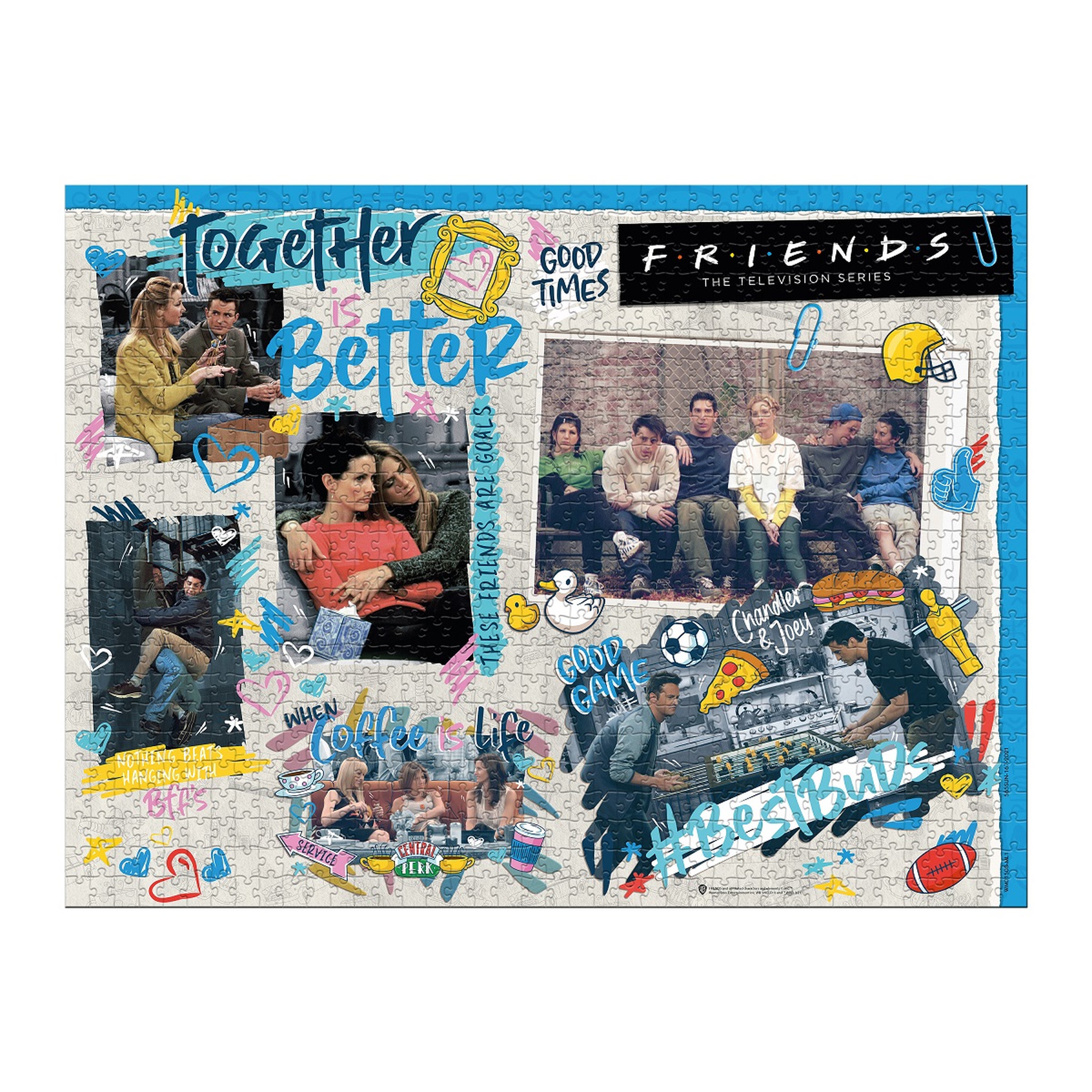 Voir la diapositive 2 :  WINNING MOVES Puzzle 1000 pièces Friends Scarpbook 