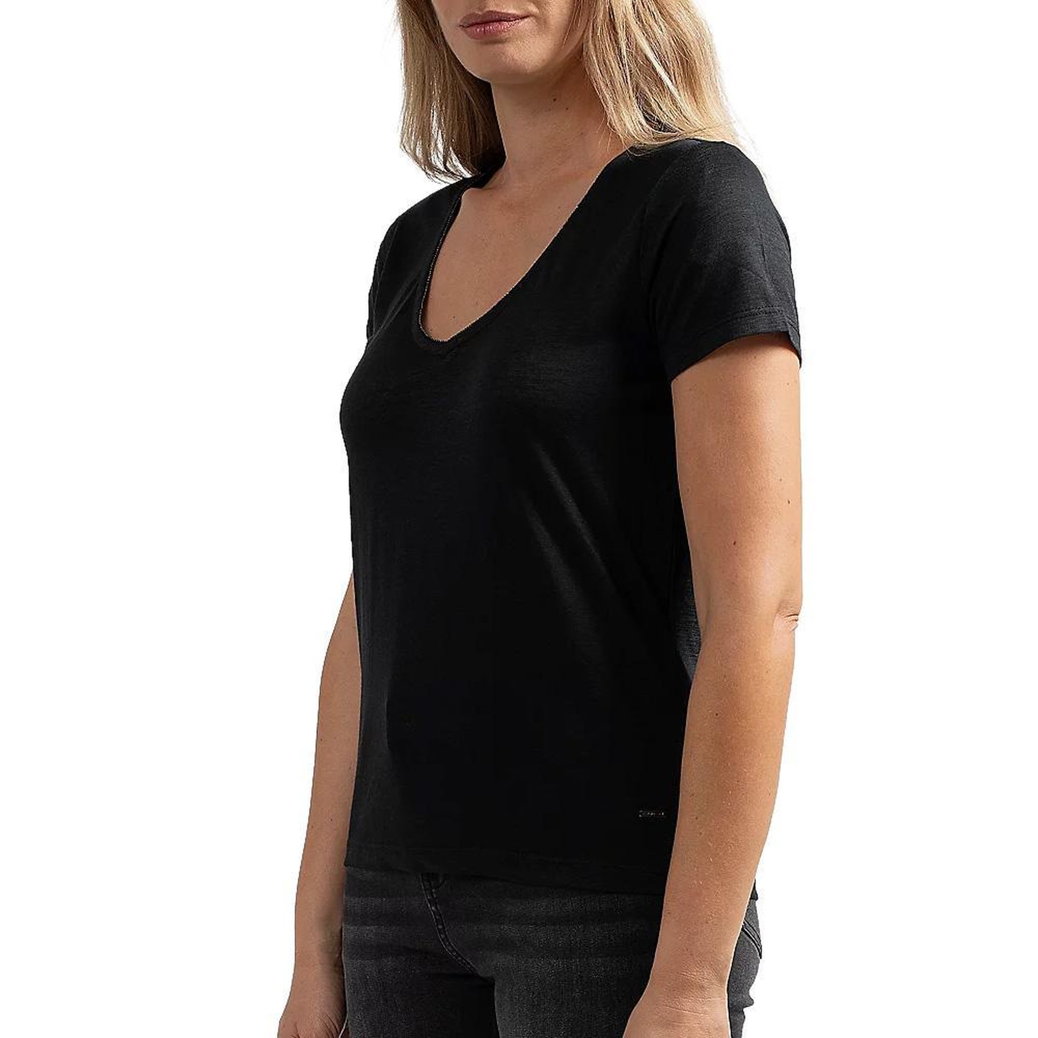 Voir la diapositive 1 : SUN VALLEY T-shirt Noir Femme Sun Valley PORTAL