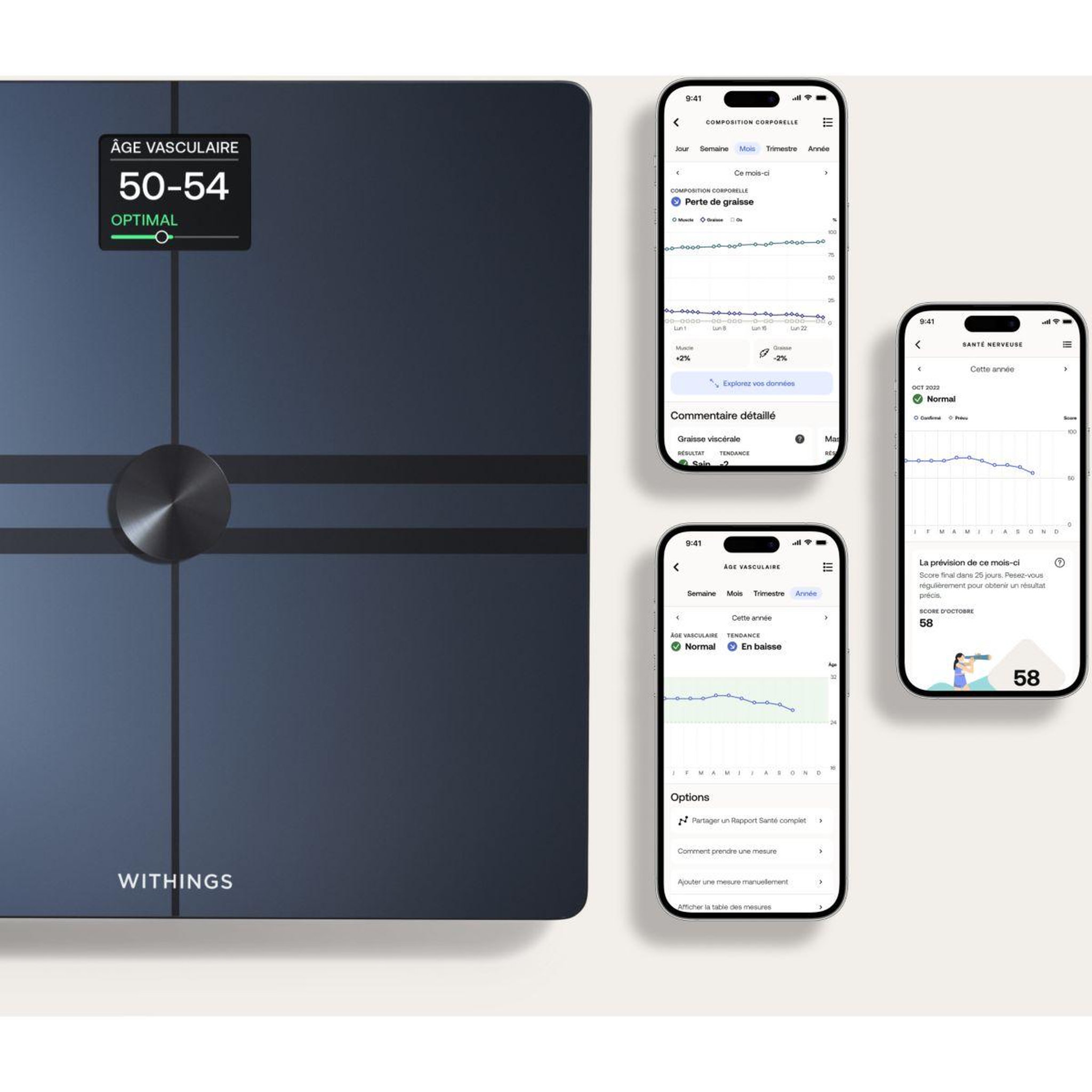 Voir la diapositive 4 : WITHINGS Pèse personne connecté body comp noir