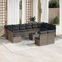 Voir la diapositive 1 : VIDAXL Salon de jardin avec coussins 13 pcs gris resine tressee