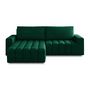 Voir la diapositive 4 : BEST MOBILIER Cordova - canapé d'angle gauche 4 places convertible avec coffre en velours