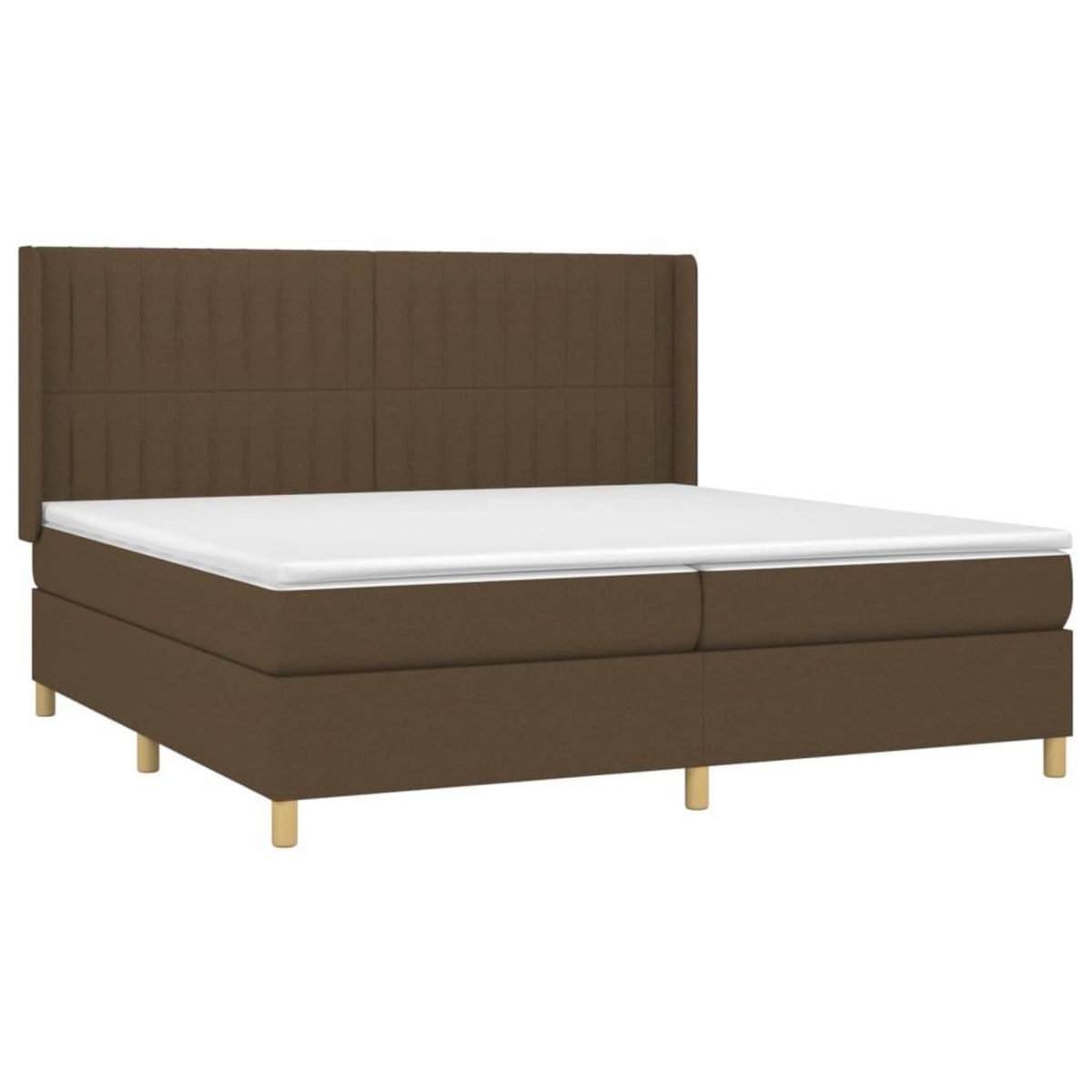 VIDAXL Sommier a lattes de lit avec matelas Marron fonce 200x200 cm