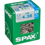CENTRALE BRICO Lot de 150 vis inox tête fraisée torx SPAX, Diam.4 mm x L.35 mm