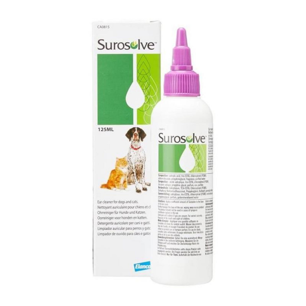 GENERIQUE SUROSOLVE Nettoyant auriculaire chiens et chats - 125 ml