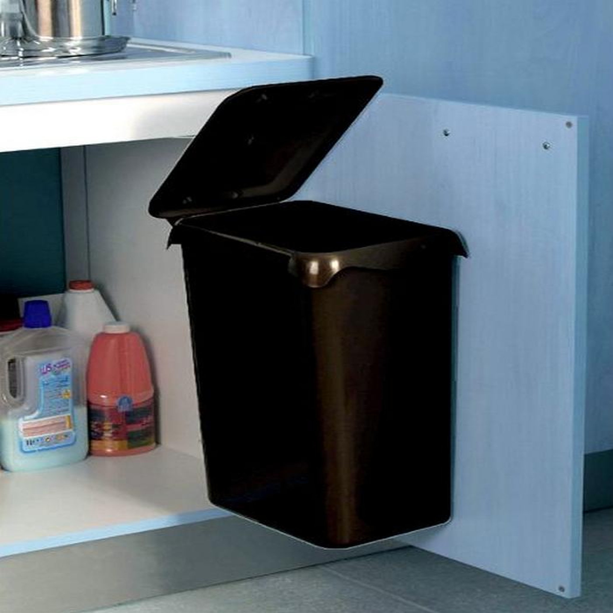 Voir la diapositive 2 : Rossignol Poubelle de placard 23l plastique - 98740