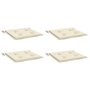 Voir la diapositive 3 : VIDAXL Coussins de chaise jardin lot de 4 creme 50x50x3cm tissu oxford