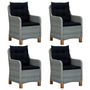 Voir la diapositive 5 : VIDAXL Ensemble a manger de jardin 5 pcs Gris clair
