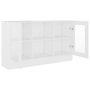 Voir la diapositive 5 : VIDAXL Armoire a vitrine Blanc 120x30,5x70 cm Bois d'ingenierie