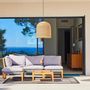 Voir la diapositive 6 : Lumisky Suspension extérieur GIACOMO Beige Rotin D40CM