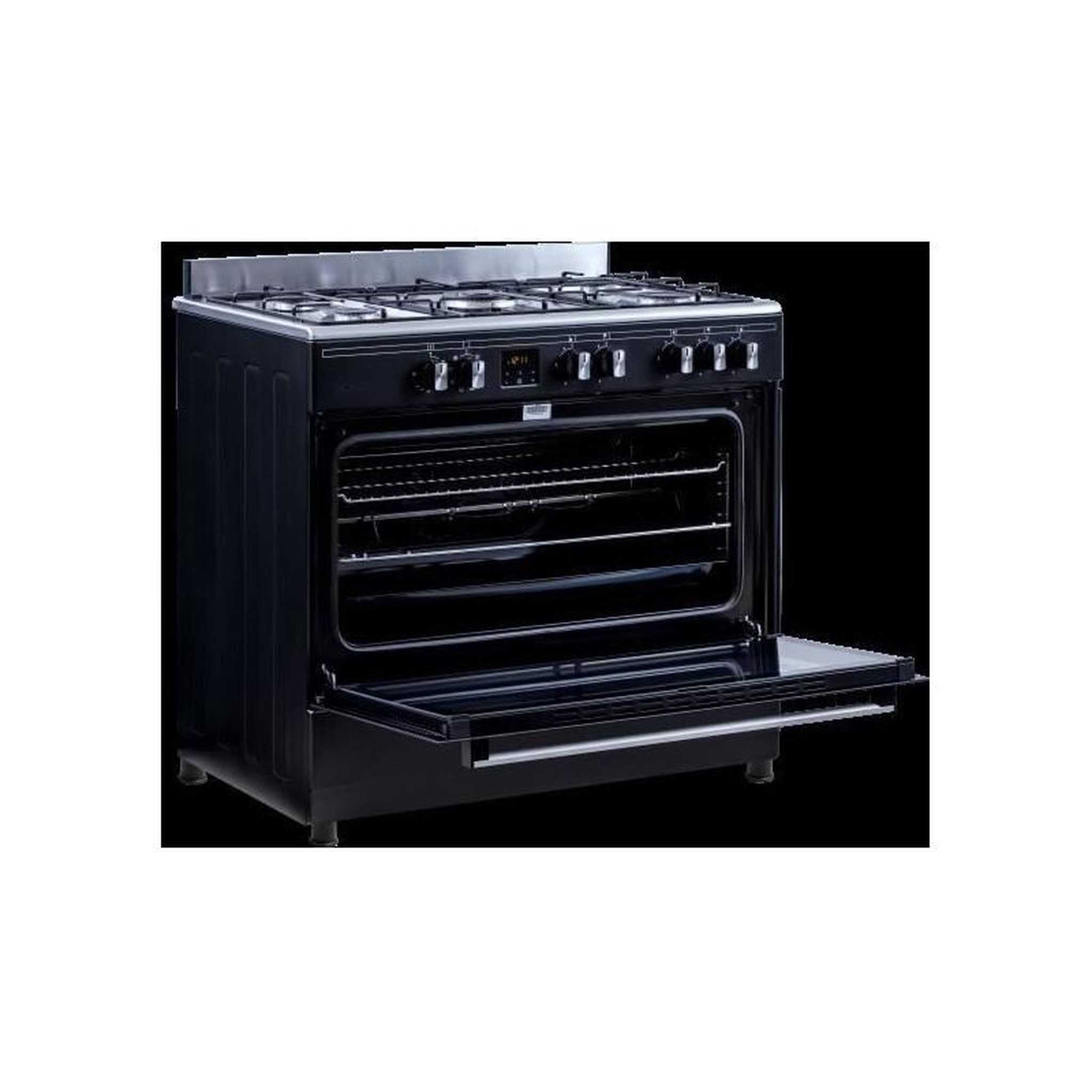 Voir la diapositive 4 : CONTINENTAL EDISON Cuisinière piano – Four multifonctions catalyse – Noir – Continental Edison CECP9060BDD