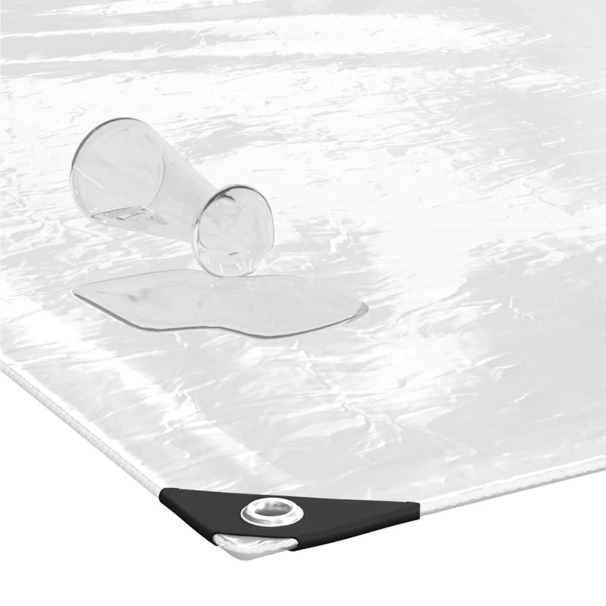 VIDAXL Bache transparente avec œillets 1x10 m PVC