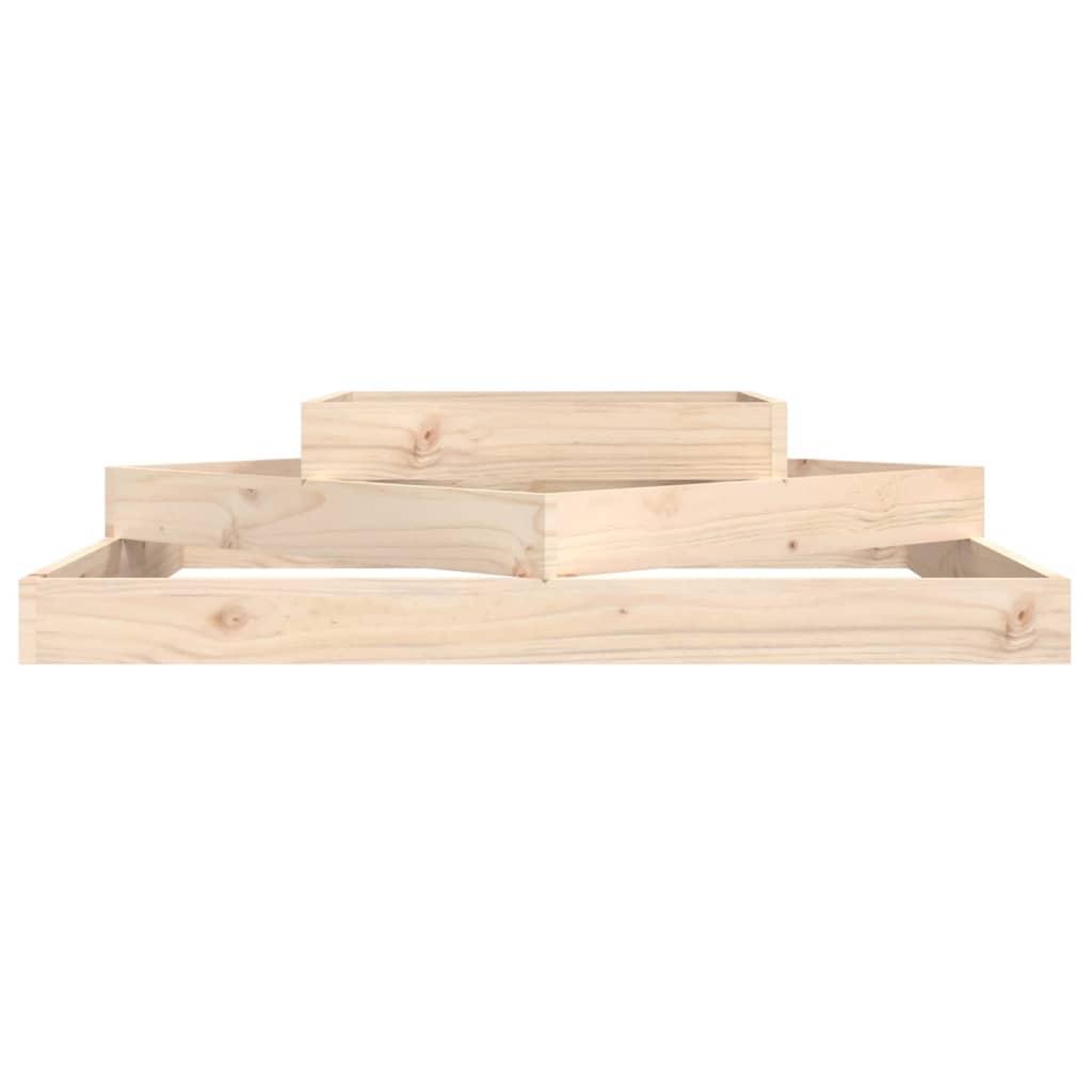 Voir la diapositive 4 : VIDAXL Jardiniere 112x112x27 cm Bois massif de pin