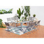 Voir la diapositive 2 : CONCEPT USINE Table de jardin extensible 8 places et 8 chaises MOLVINA