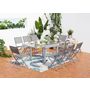 Voir la diapositive 2 : CONCEPT USINE Table de jardin extensible 8 places et 8 chaises MOLVINA