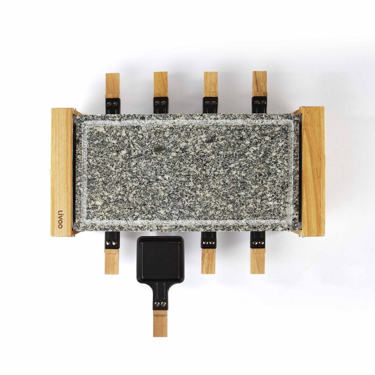 LIVOO Appareil à raclette 8 personnes 1200w + pierre à griller - doc219