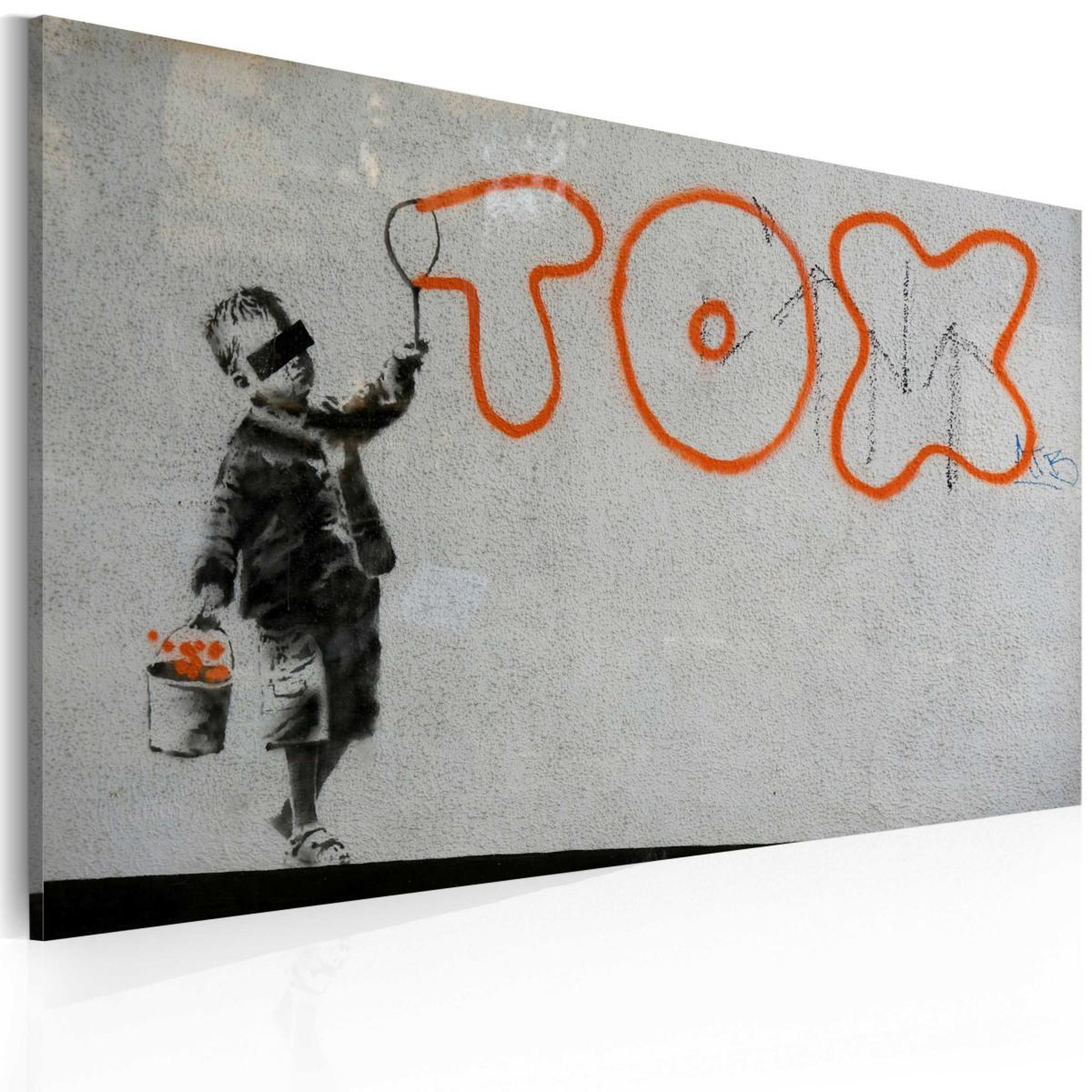 Voir la diapositive 1 : Paris Prix Tableau imprimé  papier peint graffiti - banksy  40x60cm