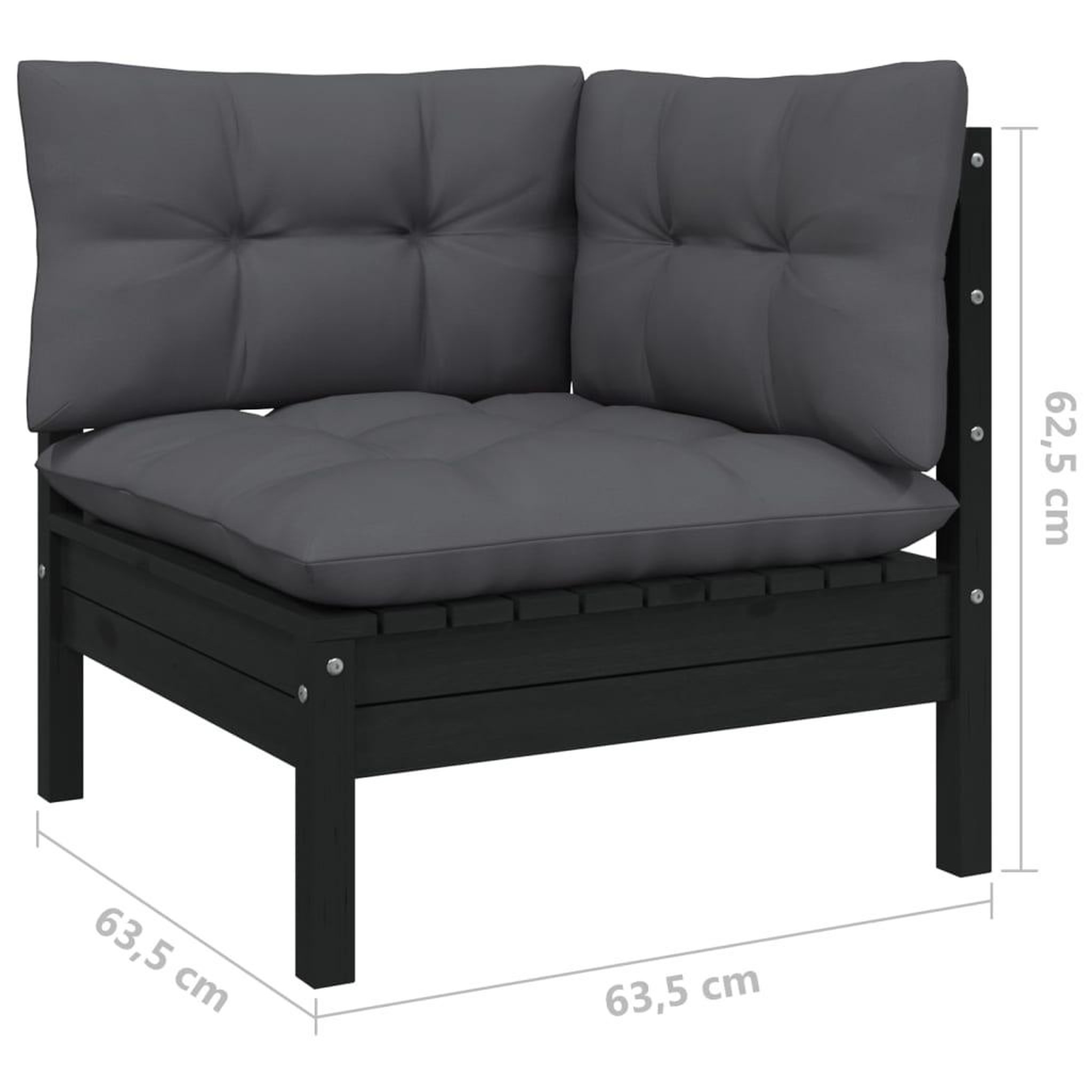 Voir la diapositive 6 : VIDAXL Salon de jardin 7 pcs avec coussins bois de pin massif