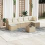 Voir la diapositive 1 : VIDAXL Salon de jardin avec coussins 8 pcs beige resine tressee