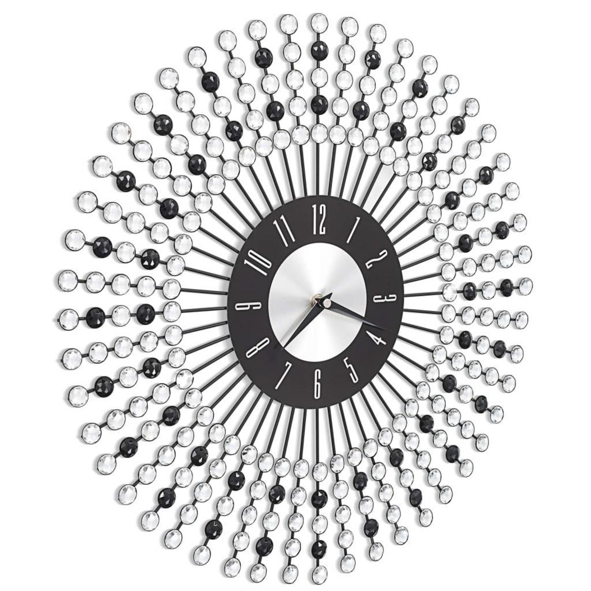 VIDAXL Horloge murale Metal 43 cm Noir