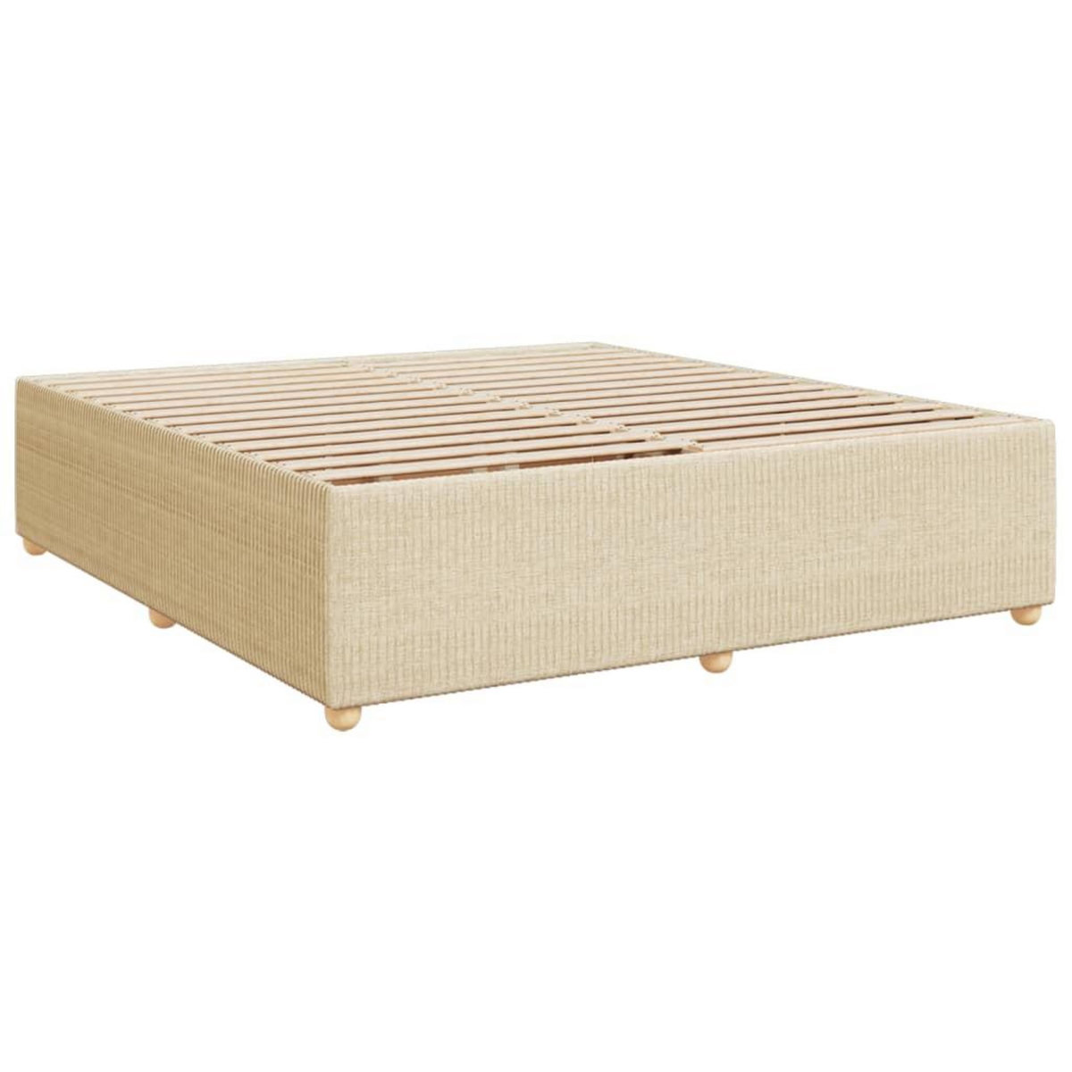 VIDAXL Cadre de lit sans matelas creme 180x200 cm tissu