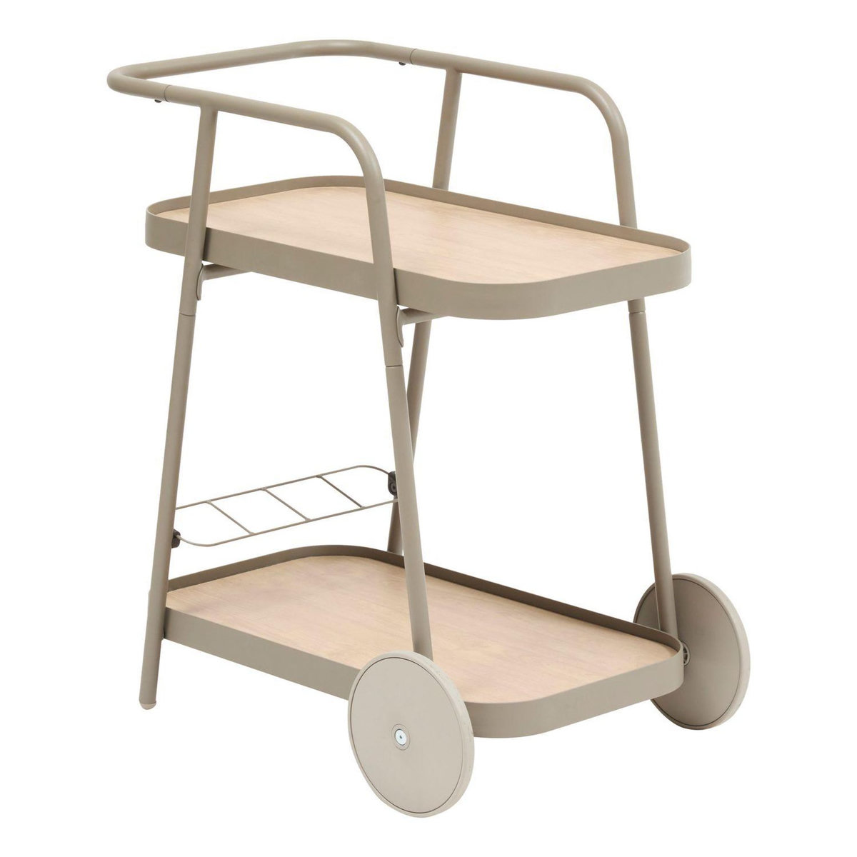 HESPERIDE Desserte de jardin à roulettes en aluminium EASINESS