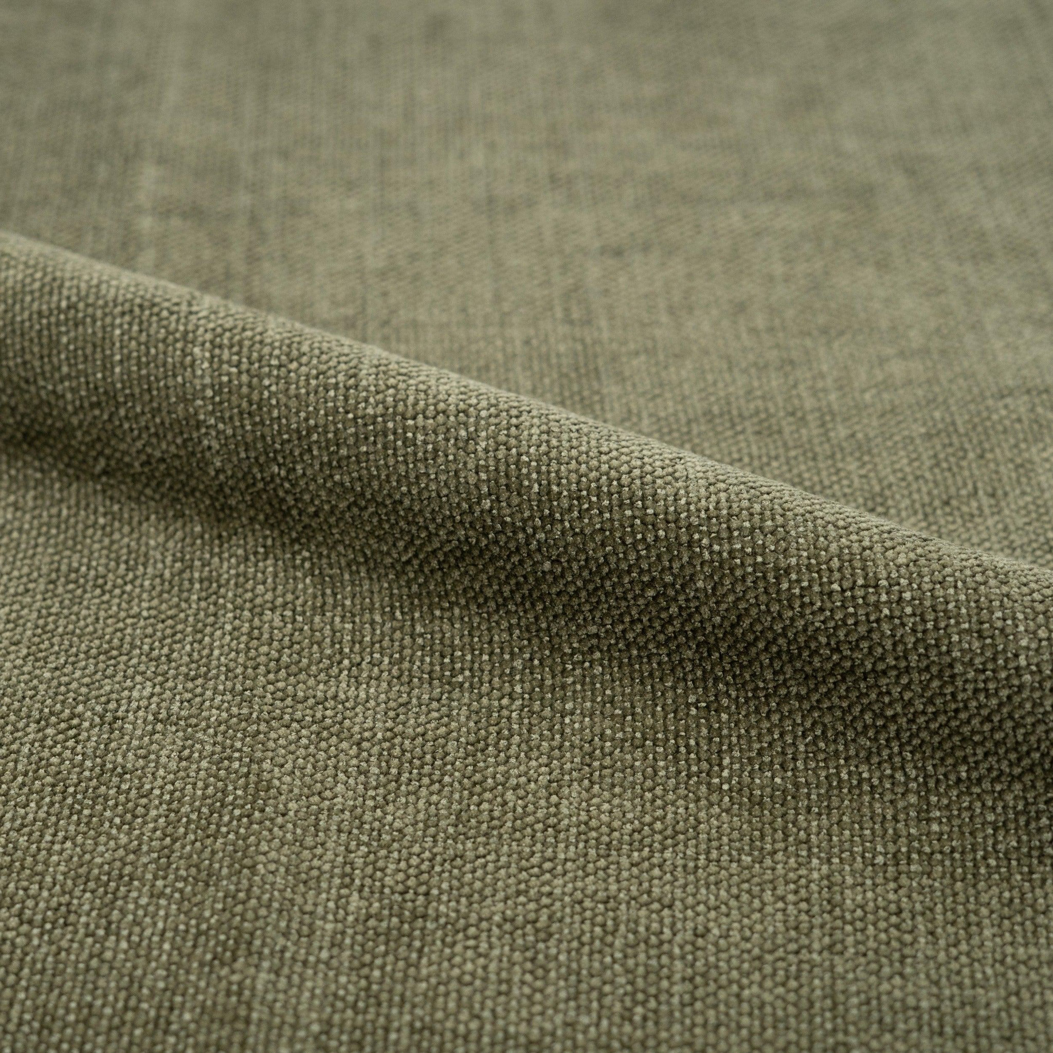 Voir la diapositive 3 : MAISON PAVANE Canapé convertible 2 places en tissu texturé vert kaki-olympe