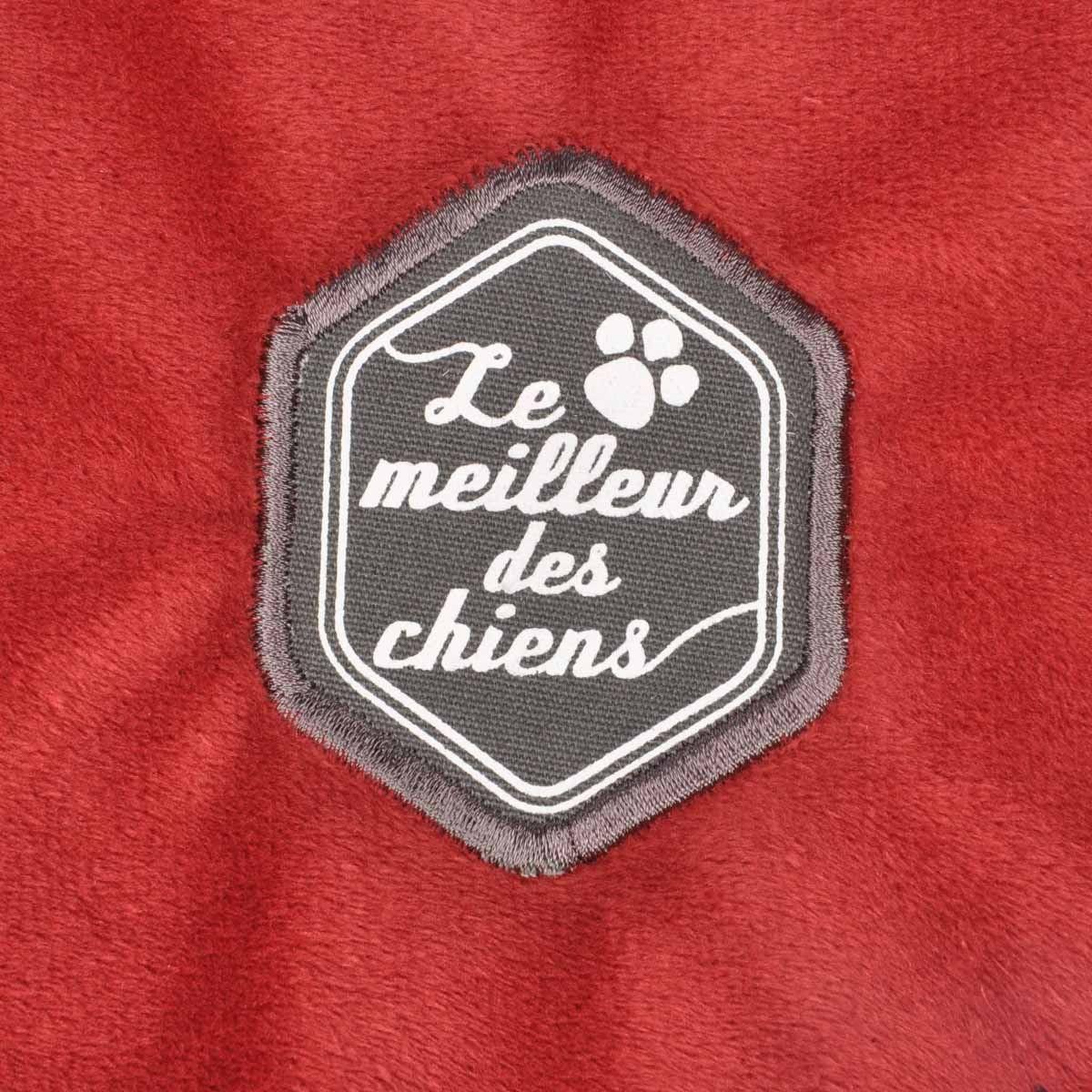 Voir la diapositive 3 : HOMEA Plaid Polaire pour Chien  Patchy  100cm Bordeaux