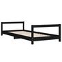 Voir la diapositive 3 : VIDAXL Cadre de lit pour enfants noir 90x200 cm bois de pin massif