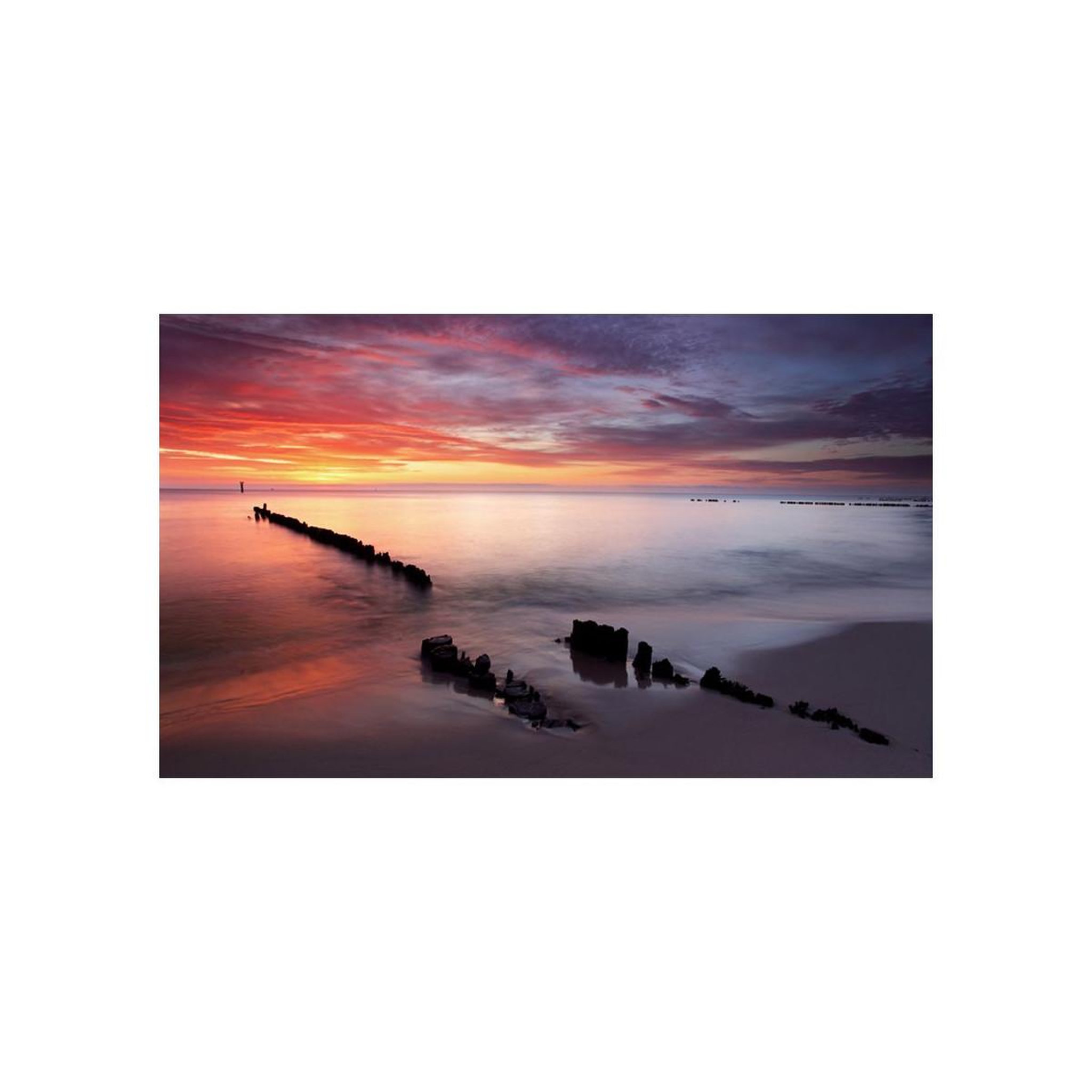 Voir la diapositive 2 : Paris Prix Papier peint  lever du soleil sur la mer baltique ii  450x270cm