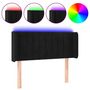 Voir la diapositive 2 : VIDAXL Tete de lit a LED Noir 83x16x78/88 cm Velours