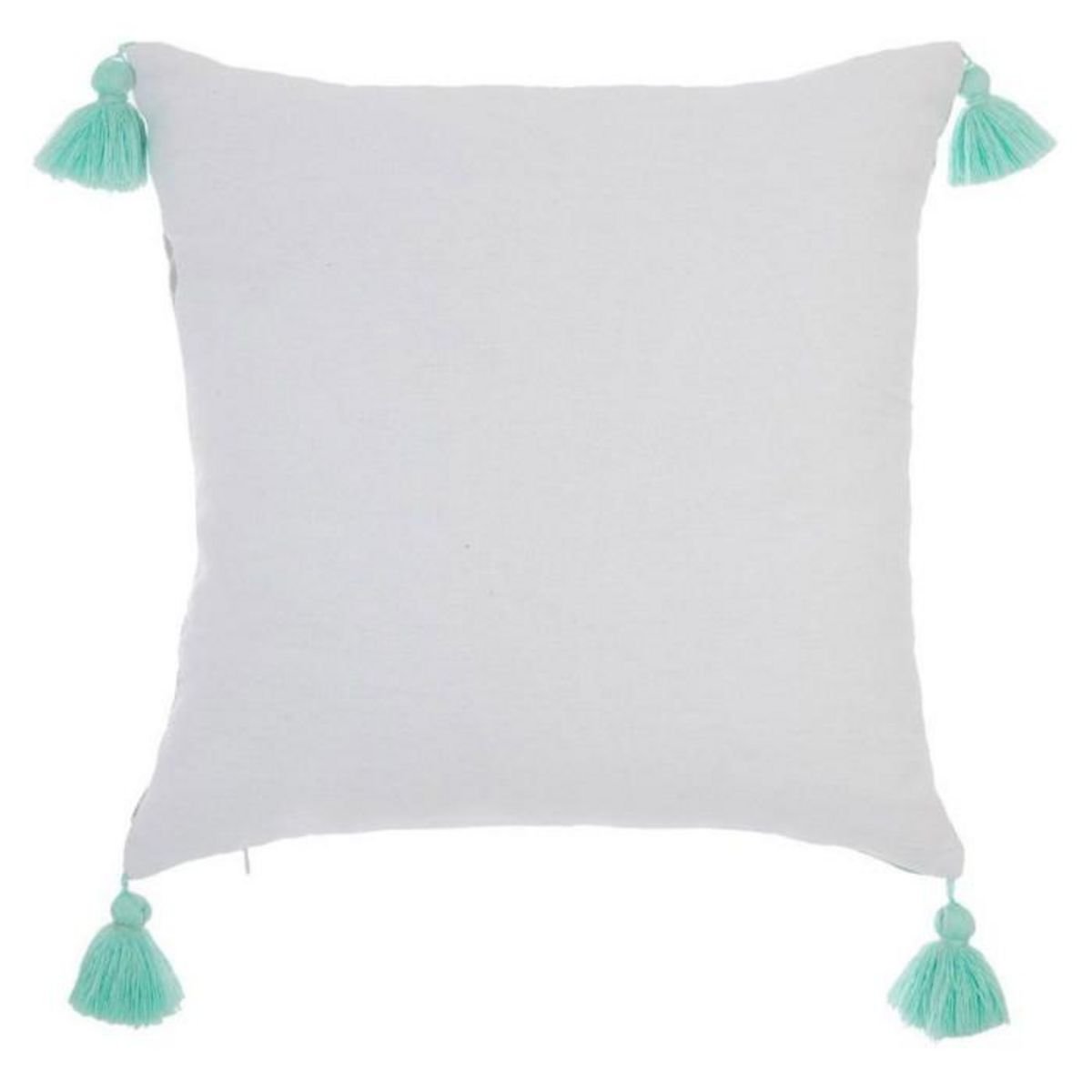ATMOSPHERA Coussin Déco  4 Pompons  40x40cm Gris