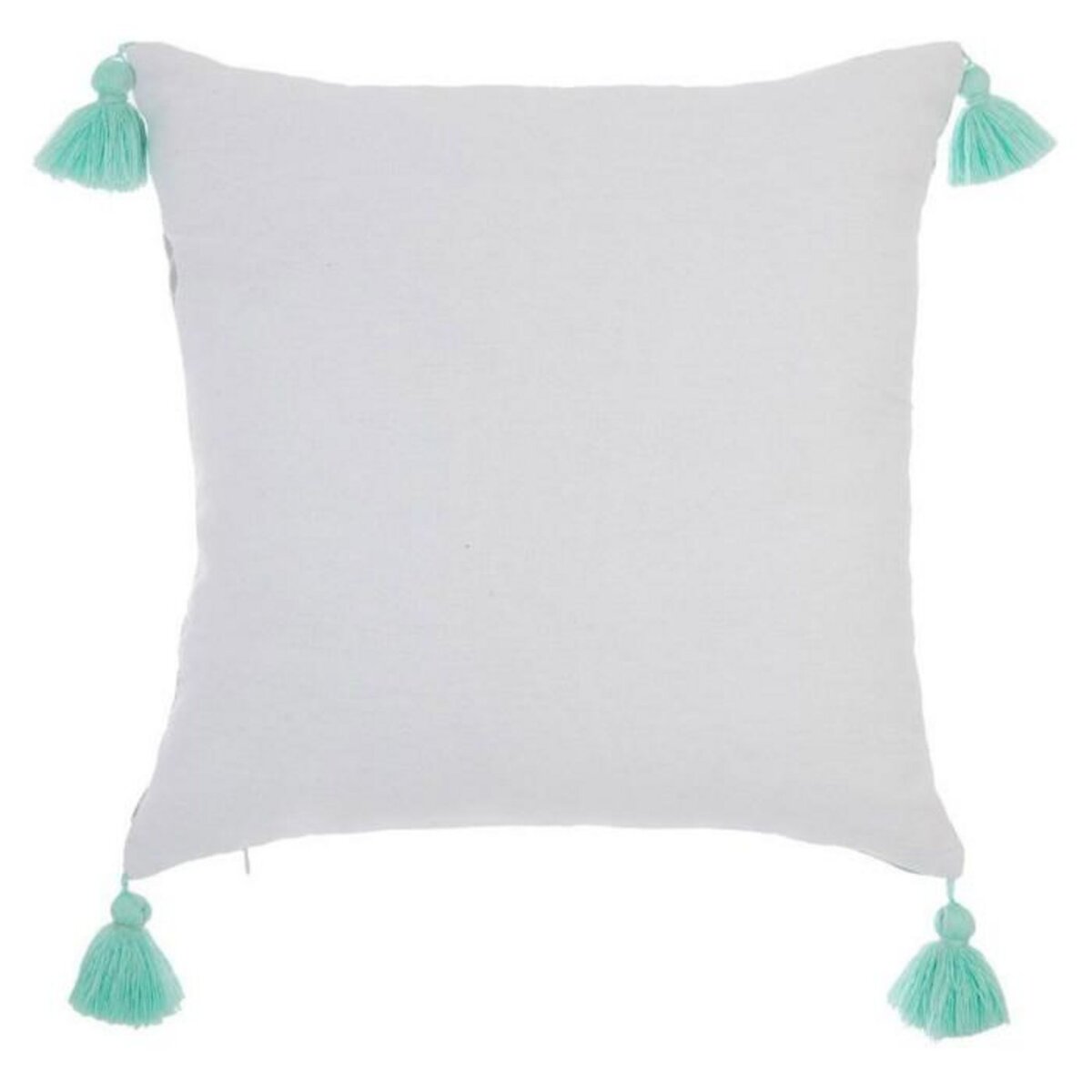 ATMOSPHERA Coussin Déco  4 Pompons  40x40cm Gris